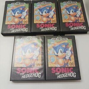 1X Sonic the Hedgehog - Sega Genesis 1st print All Great Condition